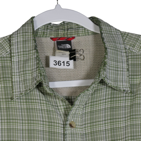 The North Face Shirt Mens Medium Green Button Pocket Intentionally Distressed - Picture 4 of 15